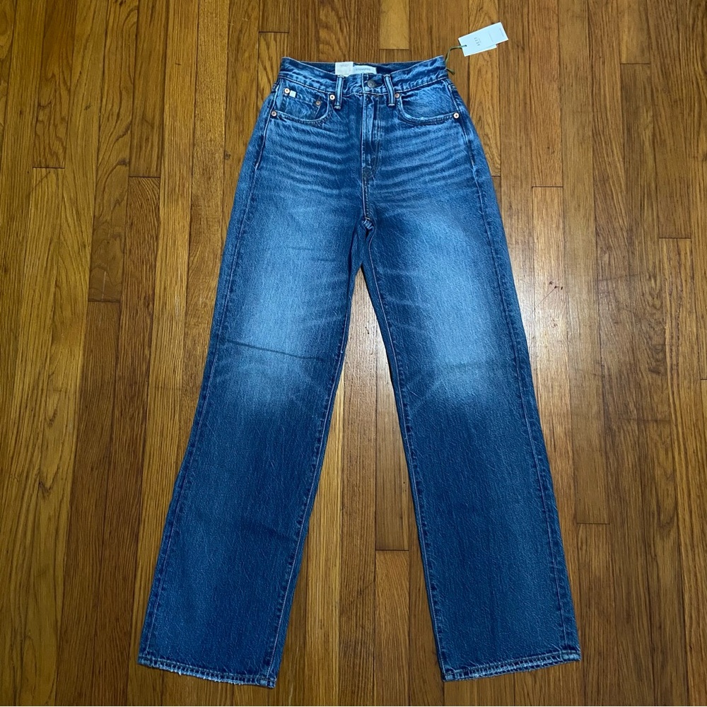 NWT AE77 Stovepipe Blue Denim Jeans Size 0